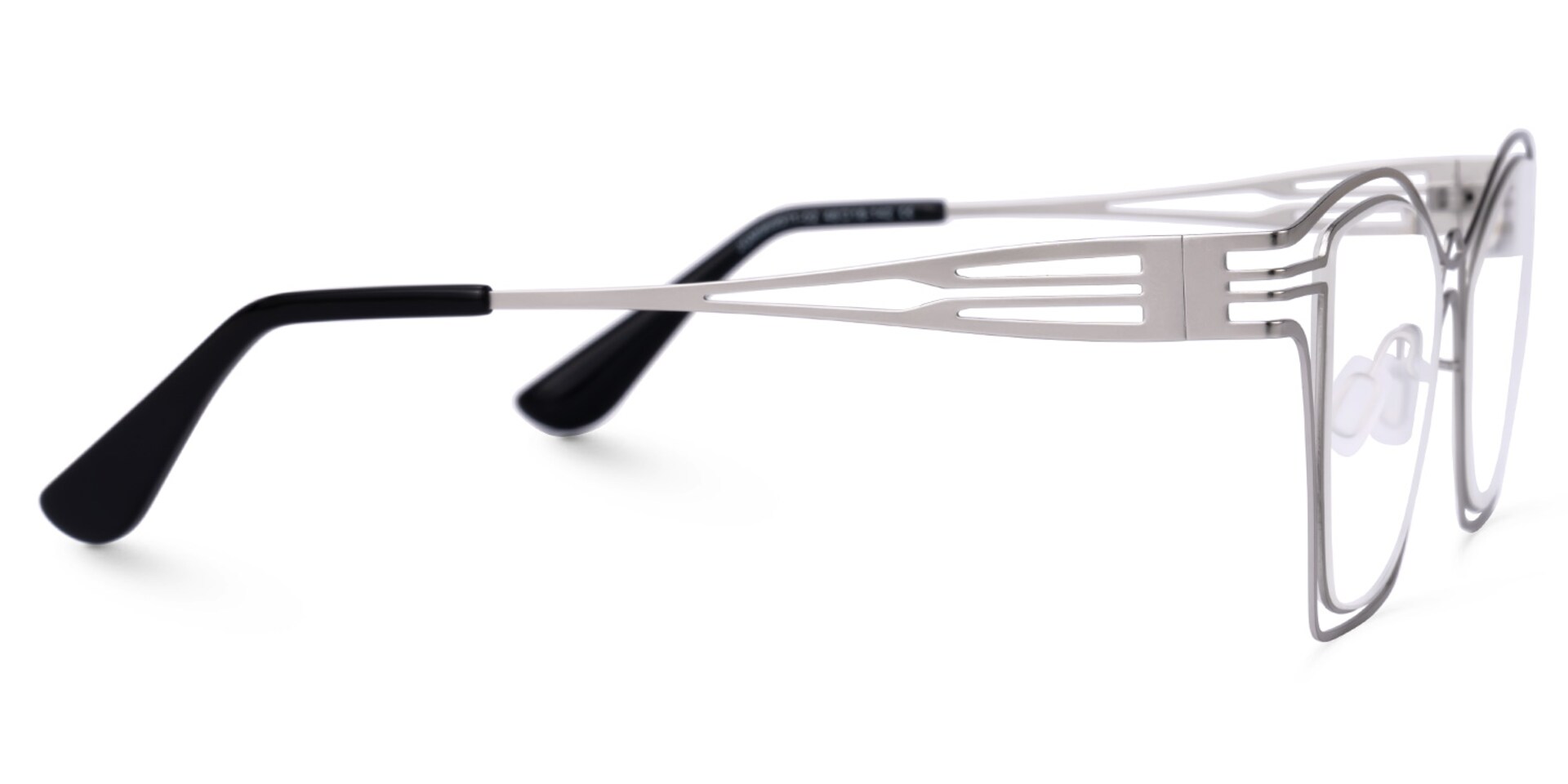 Barajas Cateye Silver Glasses | Zeelool Glasses2