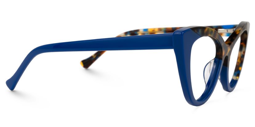 Max & Co Blue Tortoise Shell Rounded Cat Eye Sun Glasses Maxine Cateye Eyeglasses with Blue-Tortoise Frames main image 4
