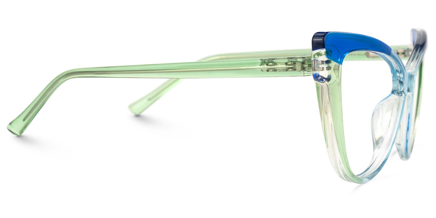 Chelsy Cateye Blue-Green Glasses | Zeelool Glasses