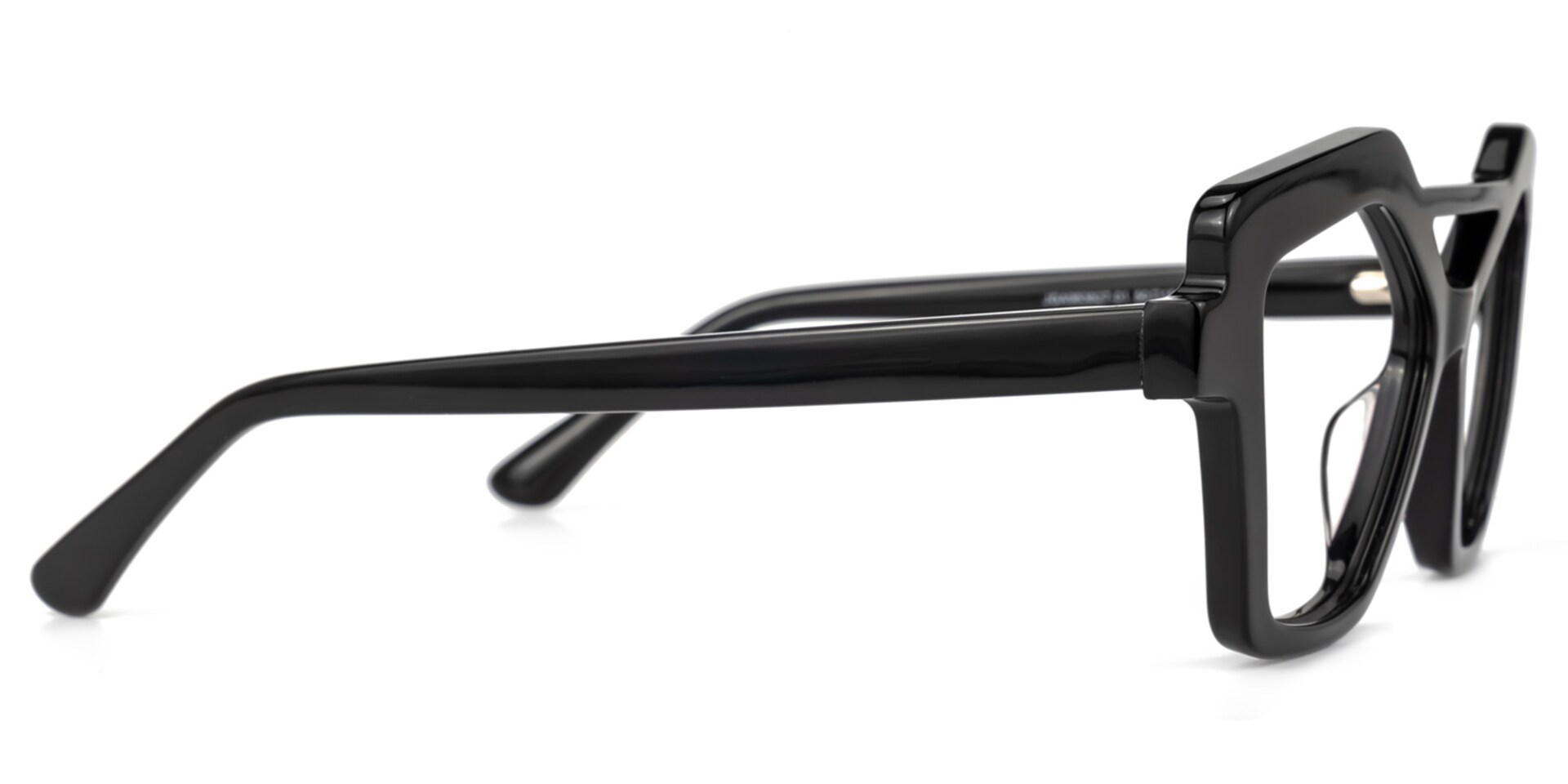 Keawna Geometric Black Glasses | Zeelool Glasses2