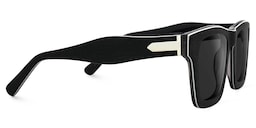 Riley Rectangle Dark-Gray Sunglasses2