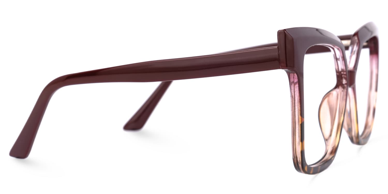 Square Eboney Two-Tone Glasses deals -Zeelool Glasses