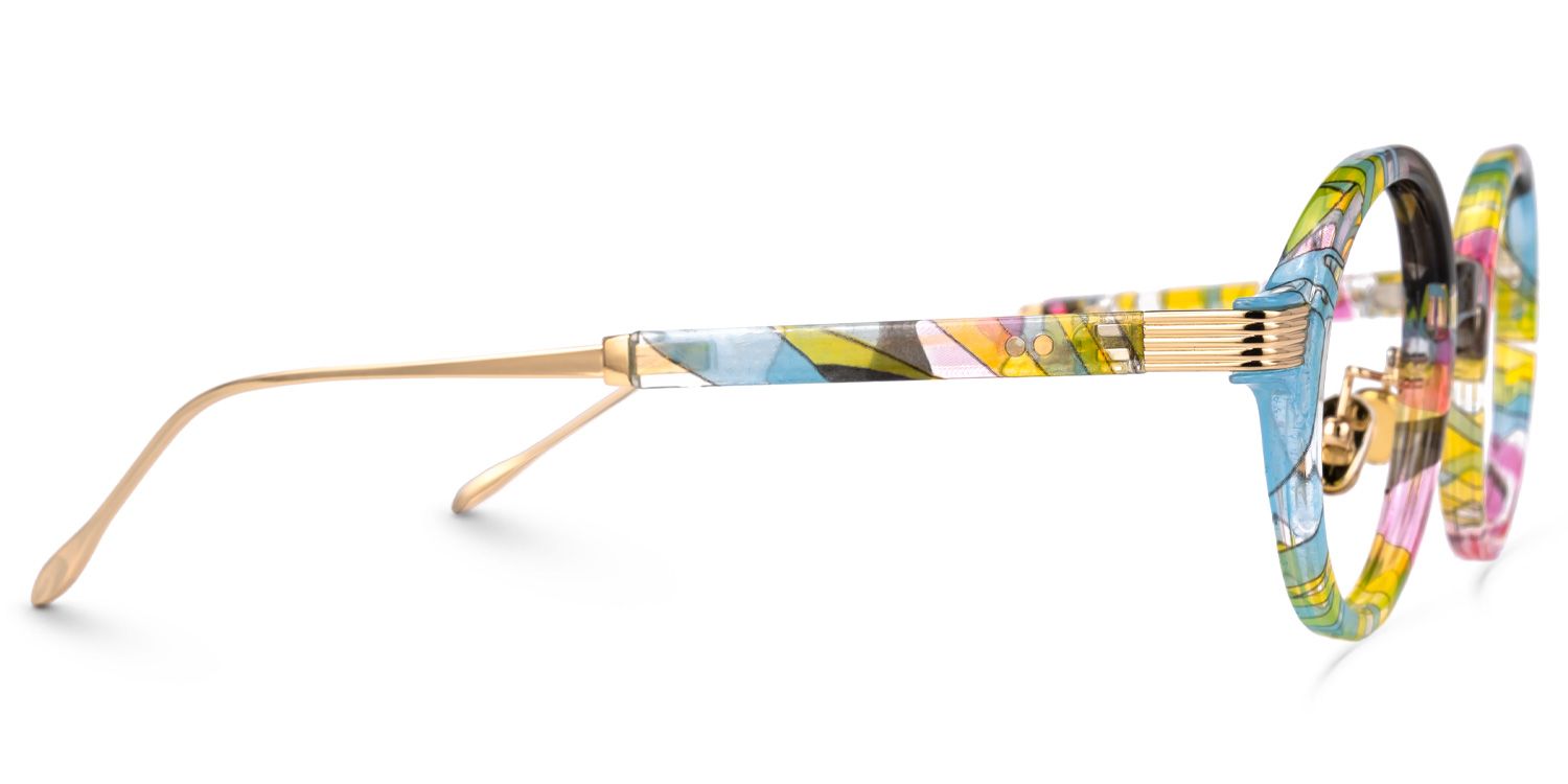 Dylan Round Multicolor TR90 Frame Glasses | Zeelool Optical2
