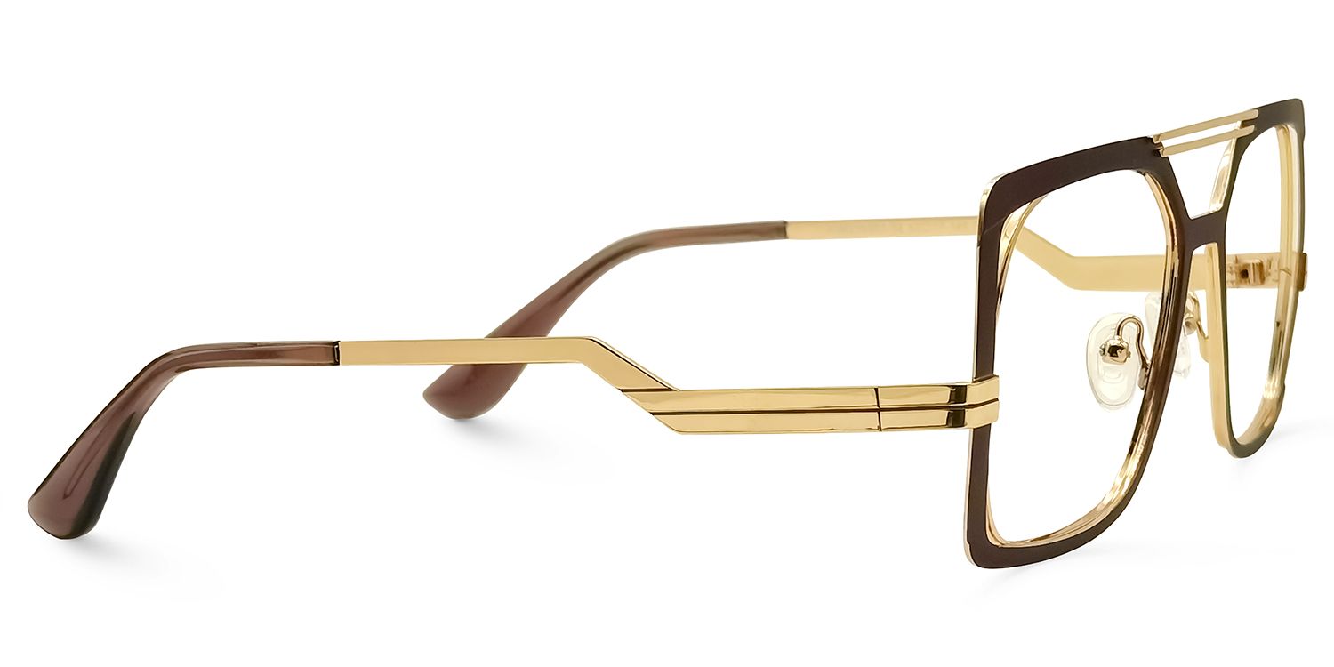 Karim Aviator Brown Glasses | Zeelool Glasses2