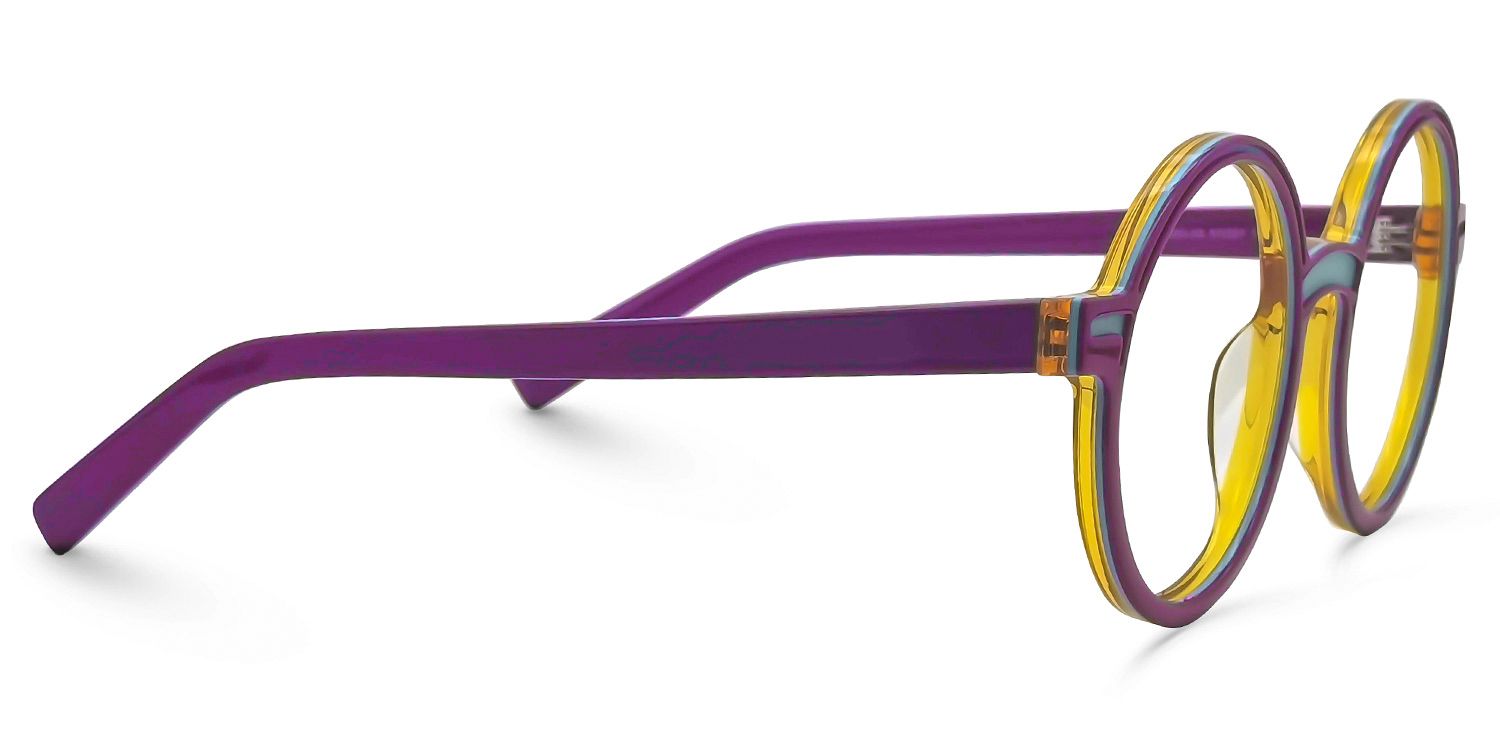 Chantel Round Purple Glasses | Zeelool Glasses2