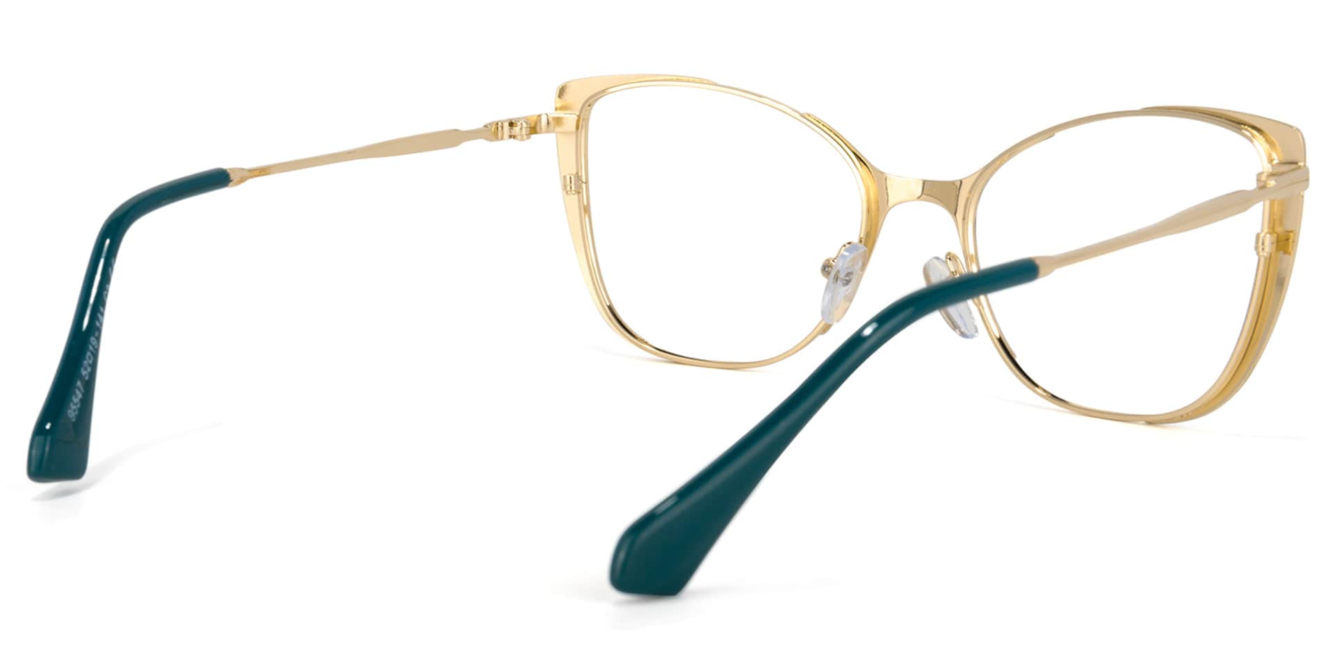Odalis Cateye Peacock-Green Glasses | Zeelool Glasses4