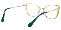 Odalis Cateye Peacock-Green Glasses4