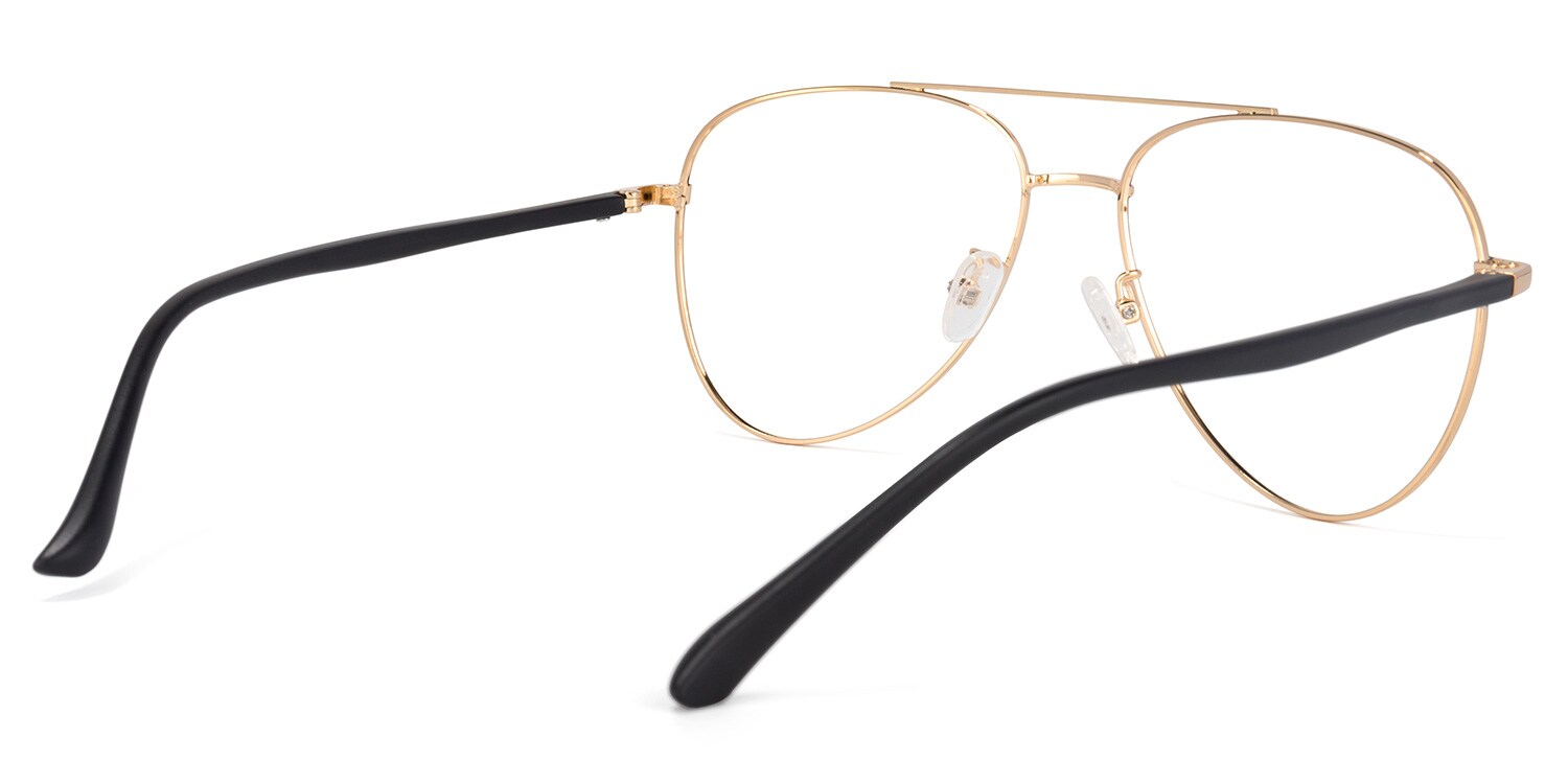 サングラス ^ONE BRILLIANT^ AvaOB406Beige Ava-OB406-Beige Paige Aviator Black-Gold Glasses | Zeelool Glasses
