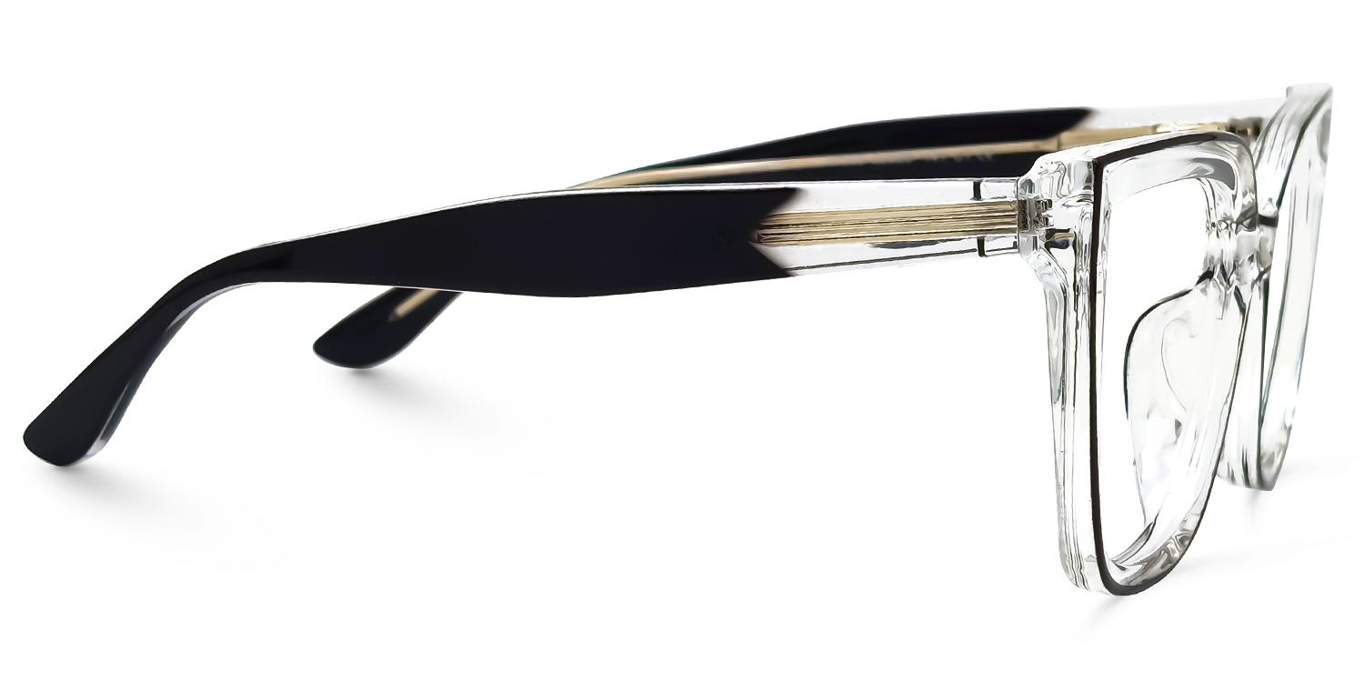 Mirta Square Black Eyeglasses and Crsystal Frames2