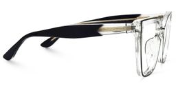Mirta Black-Clear Square Glasses2