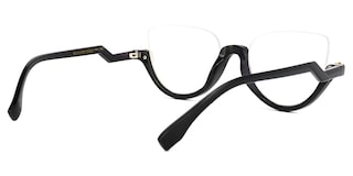 Felicia Cat Eye Black Glasses (Z-shaped Arms)3