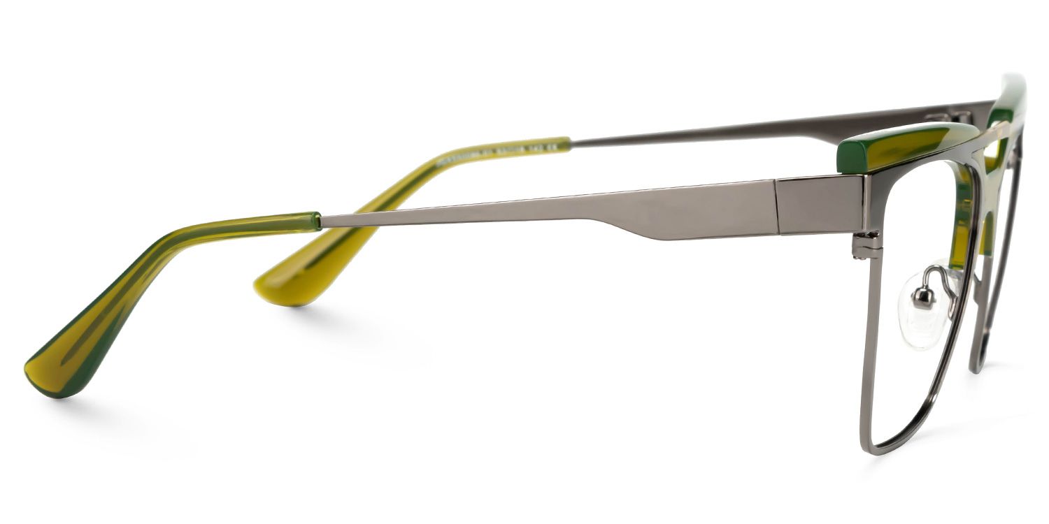 Carlette Square Green Glasses | Zeelool Glasses