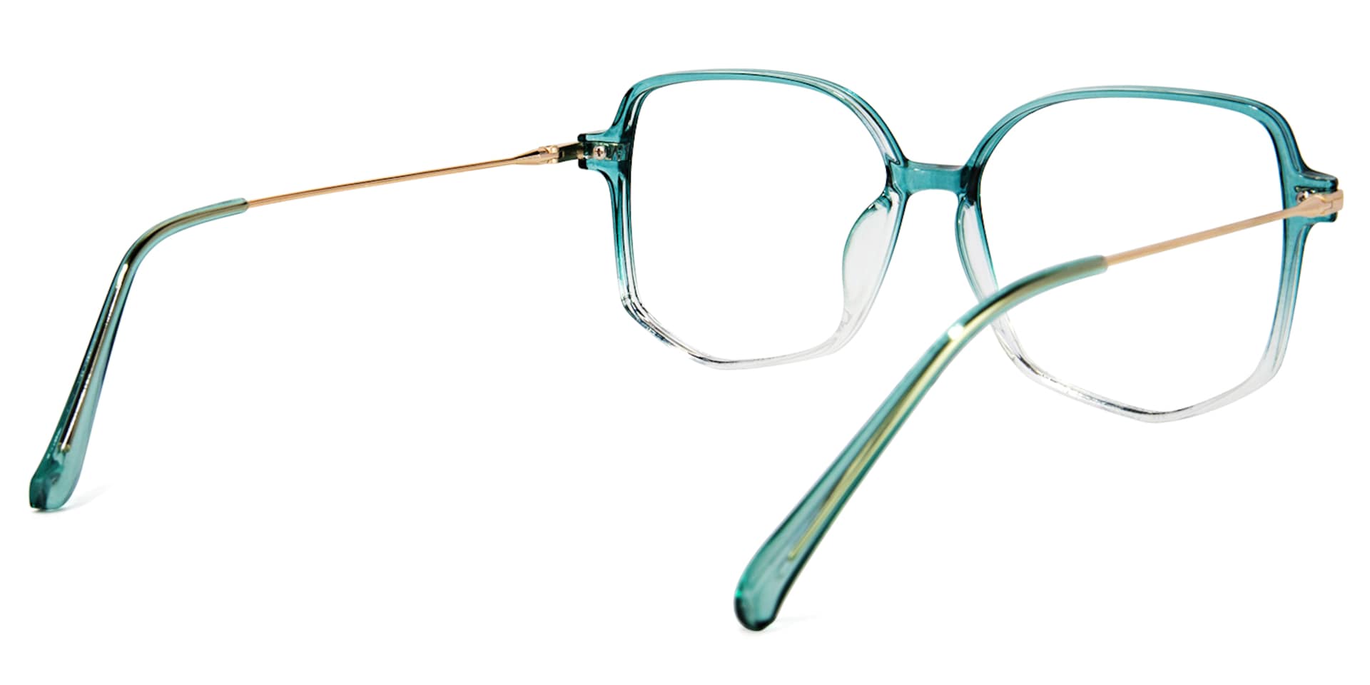 Payton Green Geometric Frame Glasses | Zeelool5