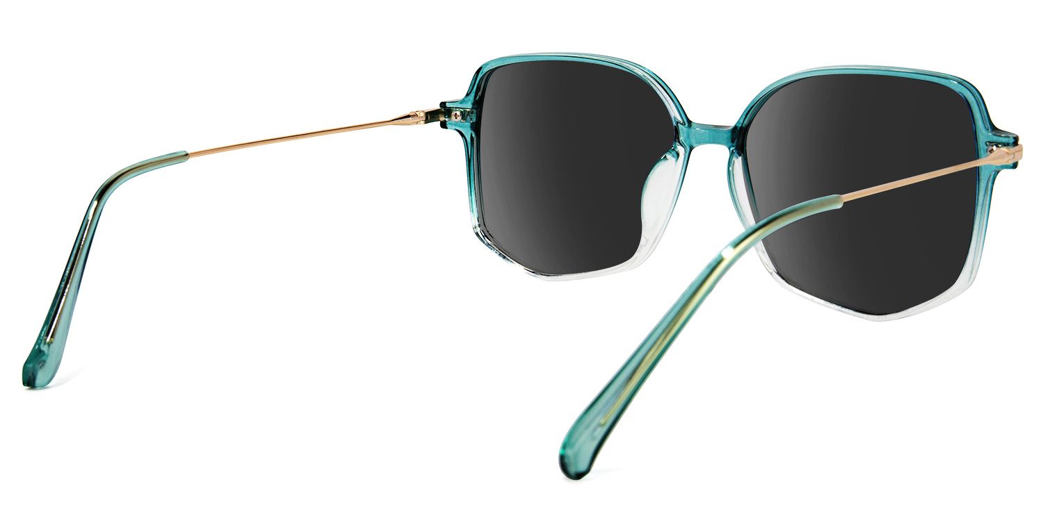 Payton Geometric Green Sunglasses | Zeelool Glasses1