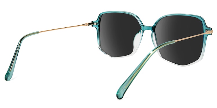 Payton Geometric Green Sunglasses
