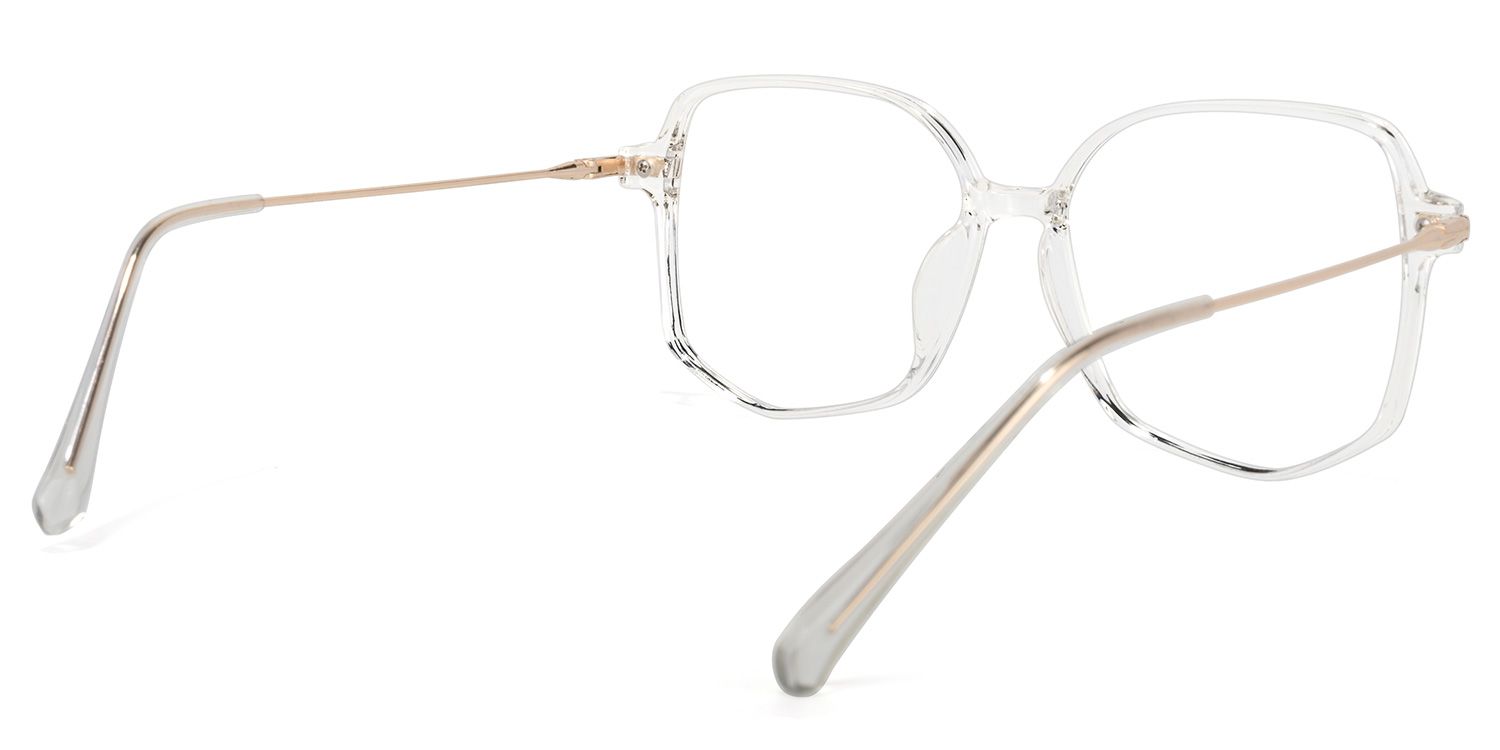 Payton Geometric Clear Eyeglasses | Zeelool Optical4
