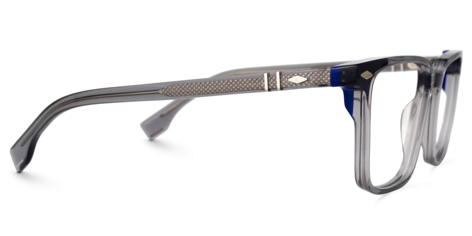 Davila Rectangle Gray Glasses | ZEELOOL Canada2