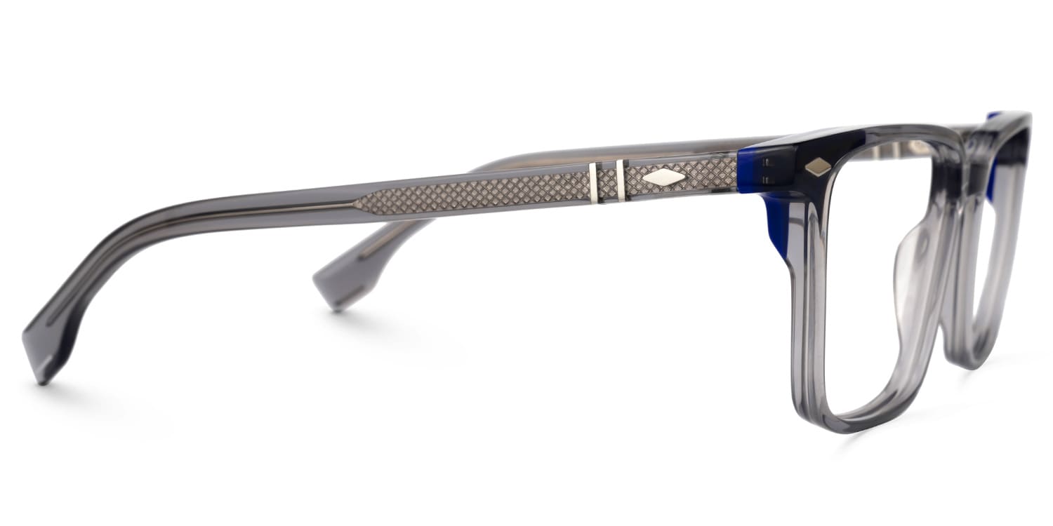 Davila Rectangle Gray Glasses | ZEELOOL Canada2