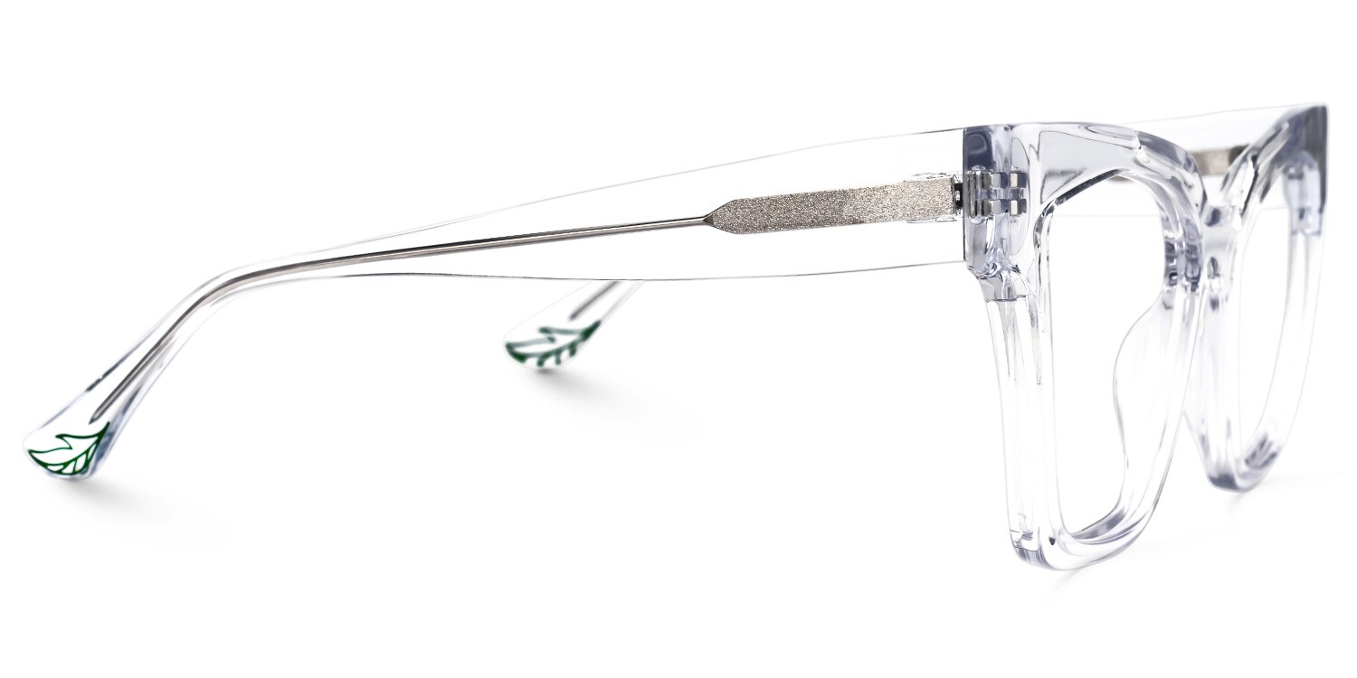 Domena Square Crystal Glasses | Zeelool Glasses2