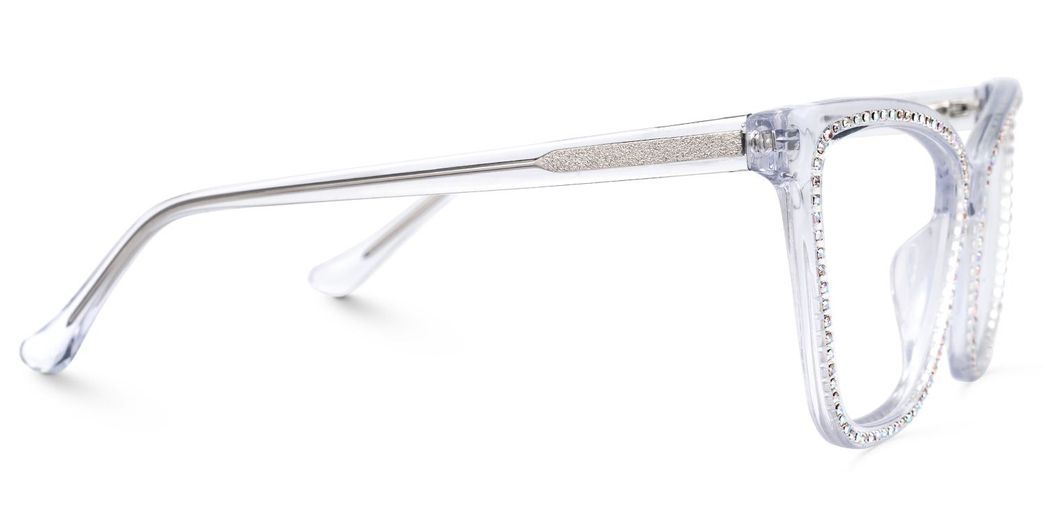 Goswami Square Clear Eyeglasses with Diamonds2