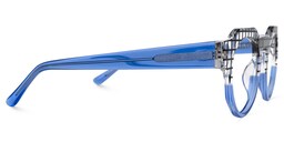 Karla Geometric Blue Glasses2