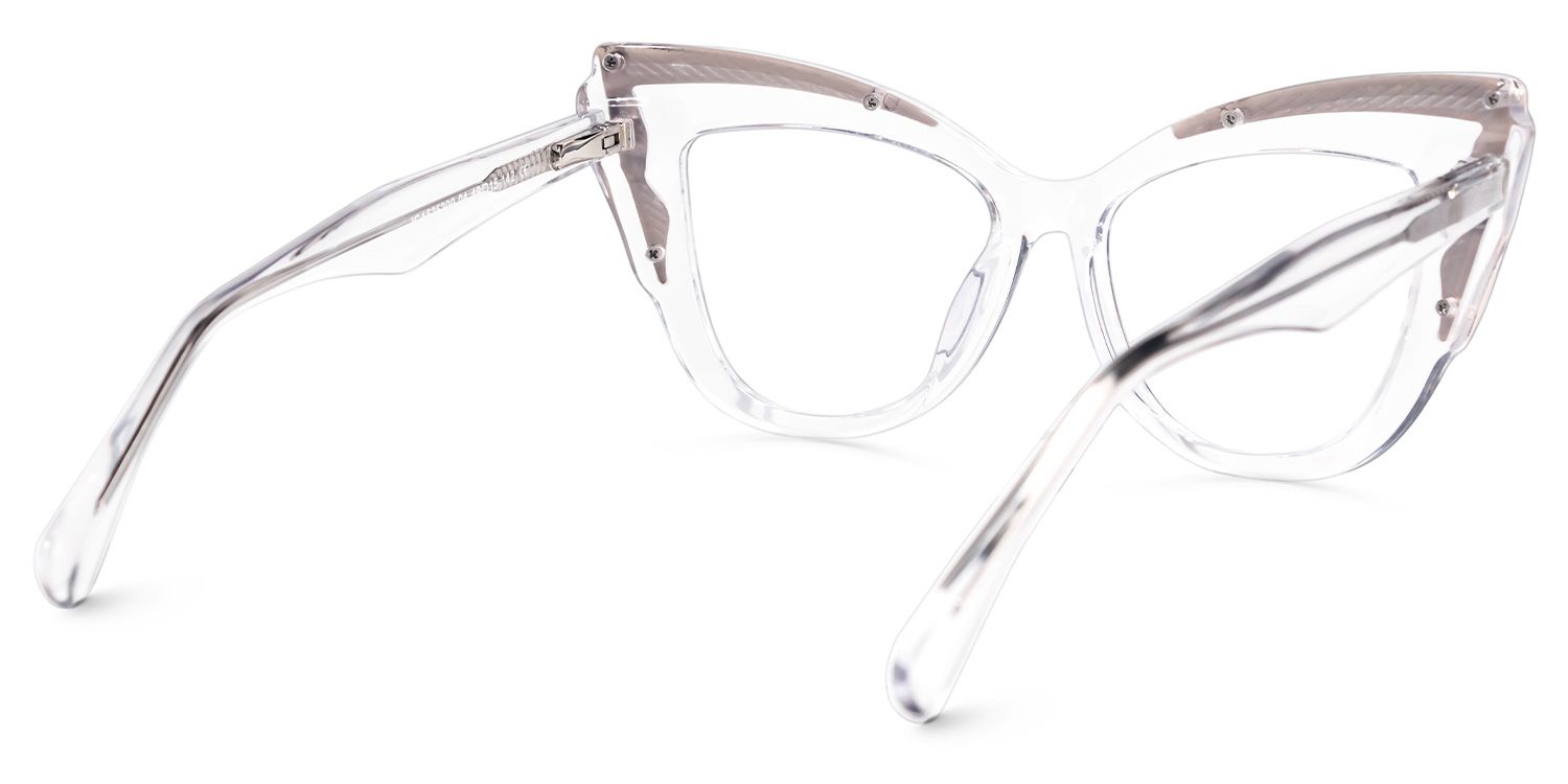 Dyson Cateye Clear Glasses | Zeelool Glasses3