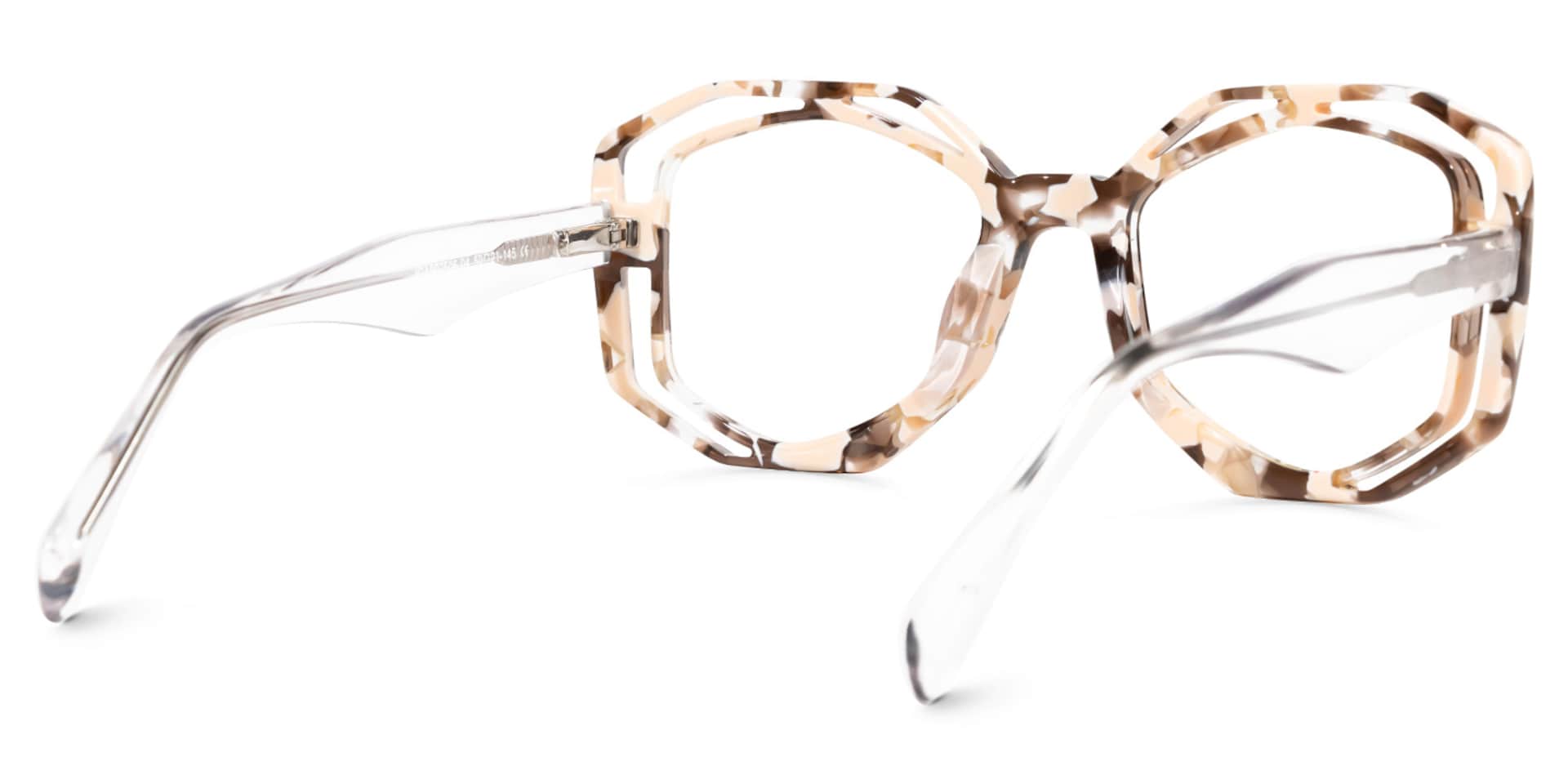Bobbie Geometric Tortoise Glasses | Zeelool Glasses3