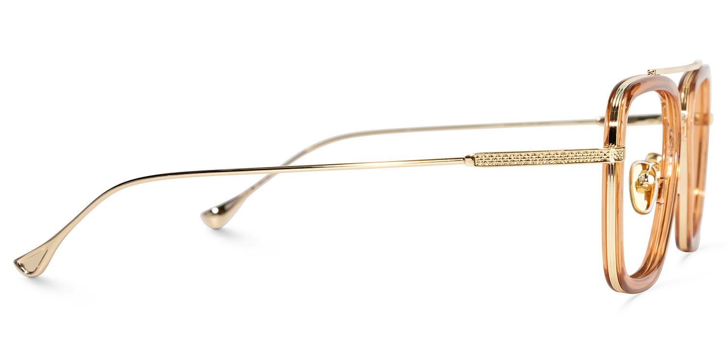 Gifford Rectangle Brown Frame Glasses | Zeelool2