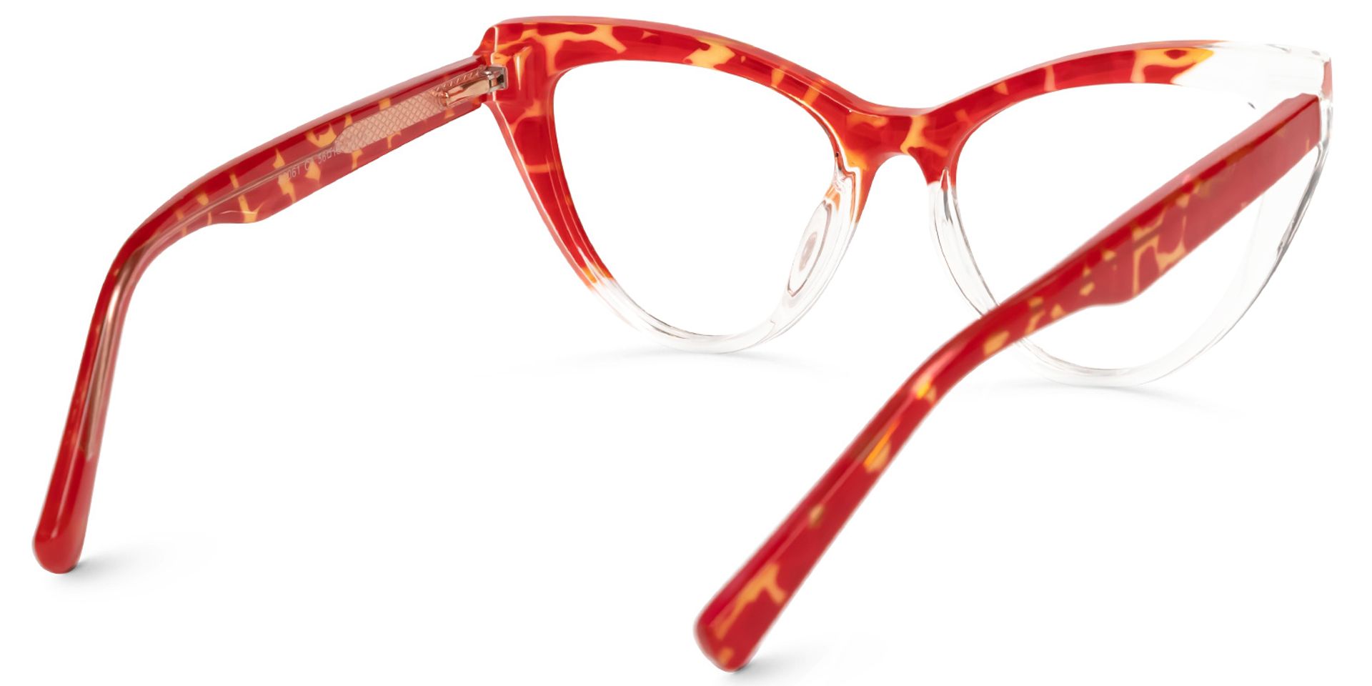 Minns Cateye Red-Clear Glasses | Zeelool Glasses3