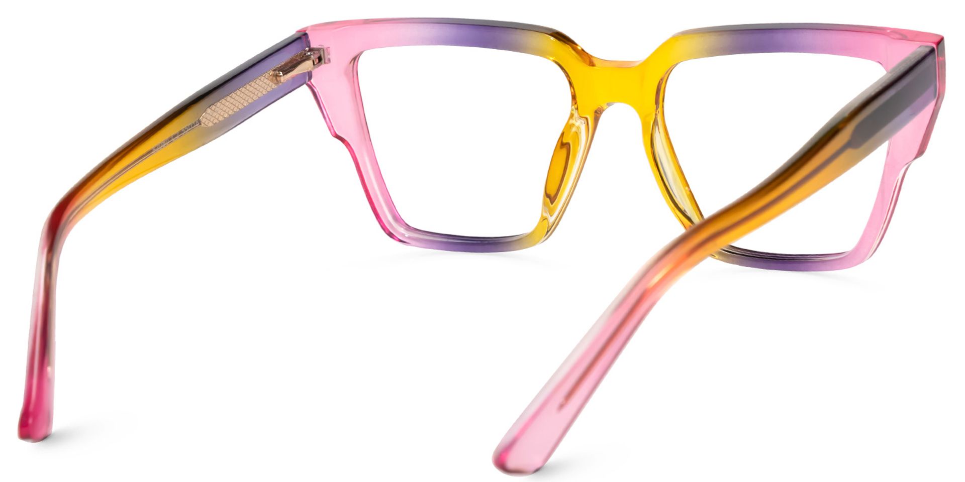 Hemazro Square Pink Glasses | Zeelool Glasses3