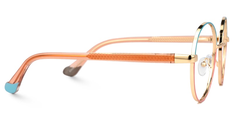 Palmore Round Blue-Orange Glasses | Zeelool Glasses2