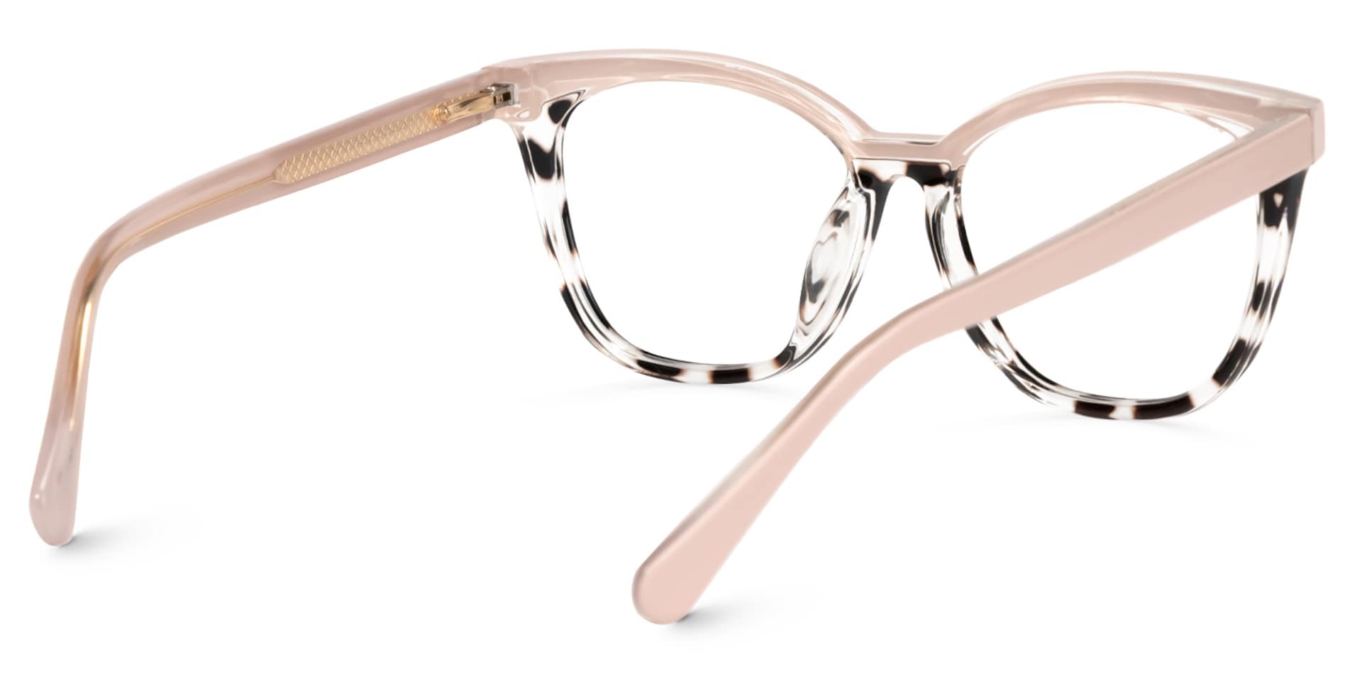 Folly Square Pink Glasses | Zeelool Glasses3