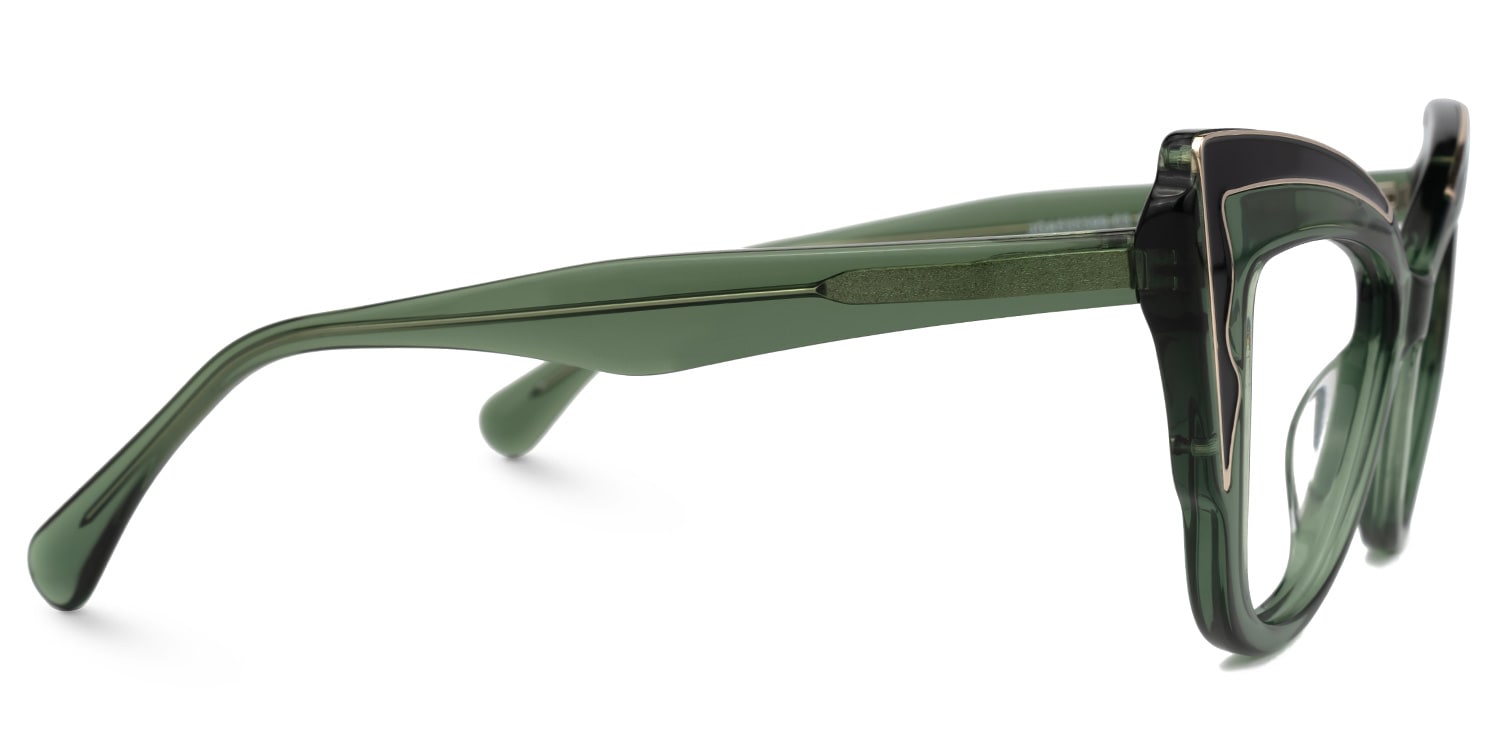 新品　type O square daydream grayish green Dyson Cateye Green Glasses | Zeelool Glasses