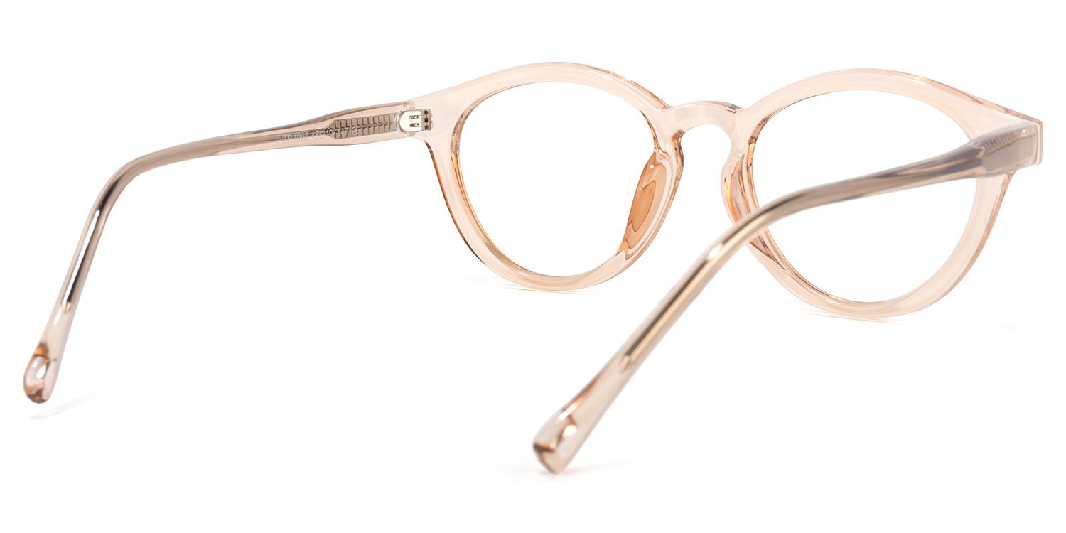 Pierce Round Beige Glasses | Zeelool Glasses4