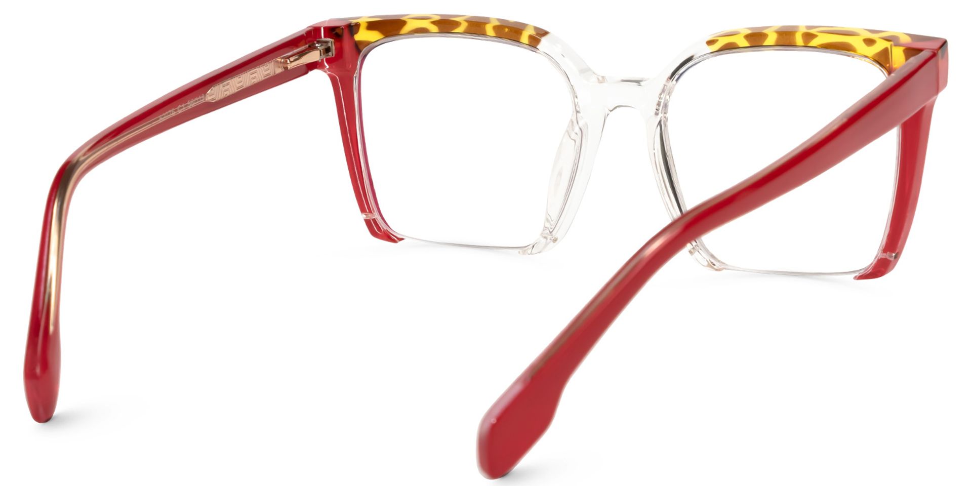 Misty Square Red Glasses | Zeelool Glasses3