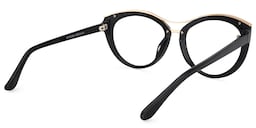 Carol Cateye Black Glasses4