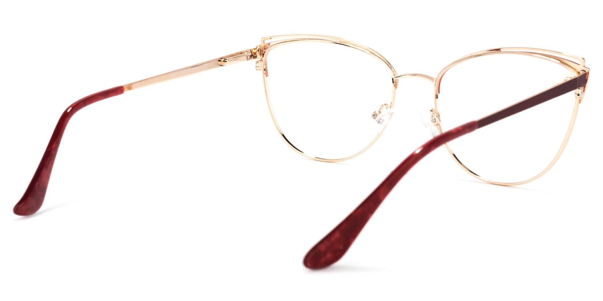 Faust Cateye Red Glasses | Zeelool Glasses4