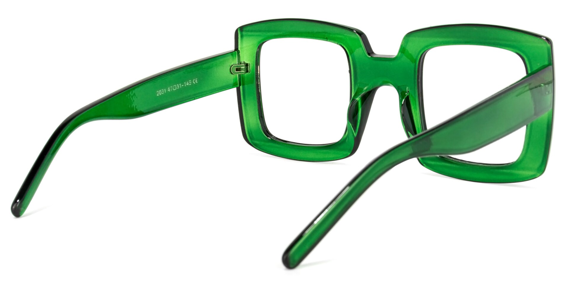 Quincey Square Green Glasses | Zeelool Glasses4
