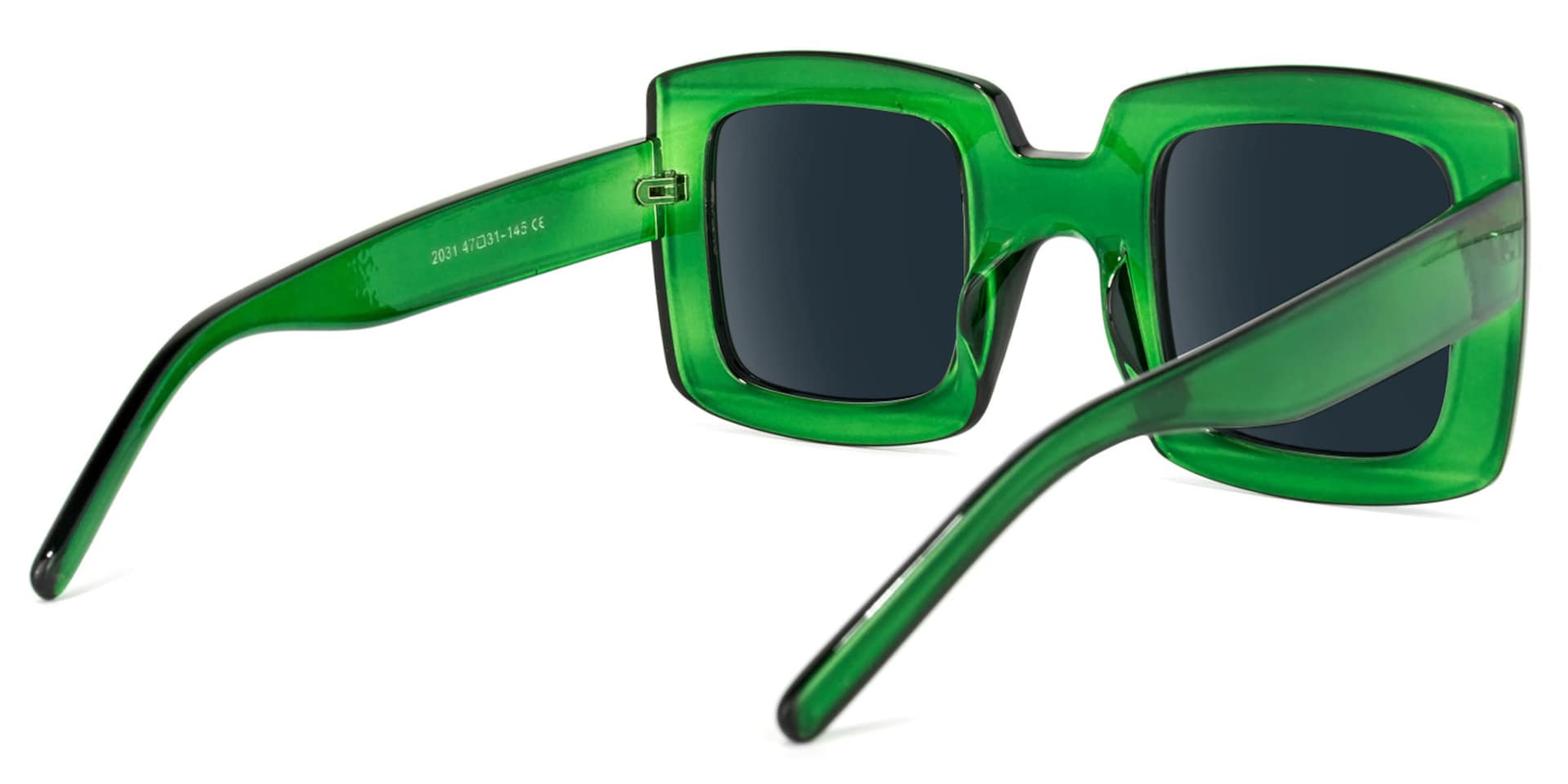 Quincey Square Green Sunglasses | Zeelool Glasses3