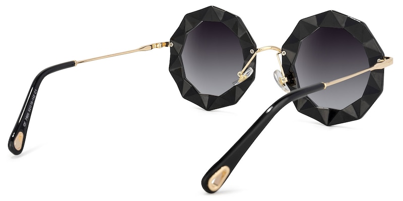 Princess Geometric Black Sunglasses | Zeelool Glasses4