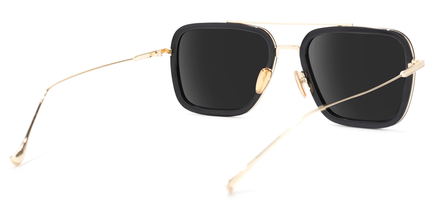 Gifford Aviator Black-Gold Sunglasses4