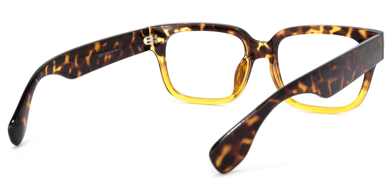 Colin Rectangle Tortoise Glasses | Zeelool Glasses4