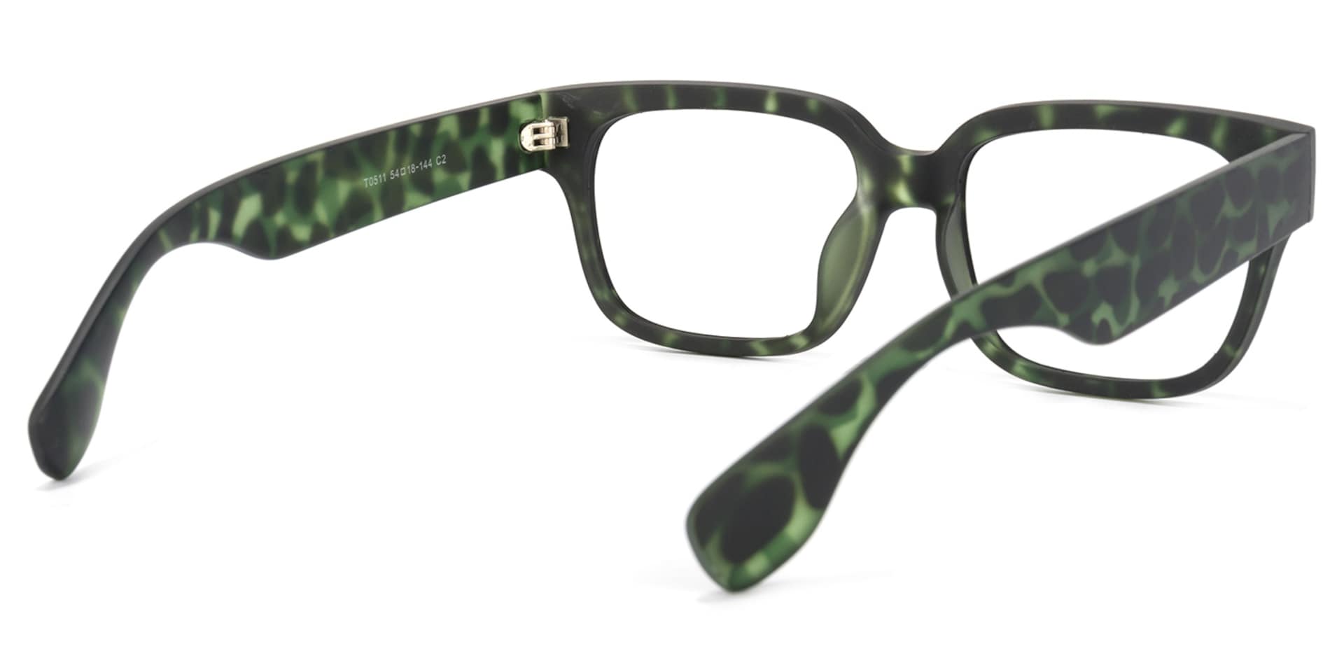 Colin Rectangle Eyeglasses and Green Floral Frames4
