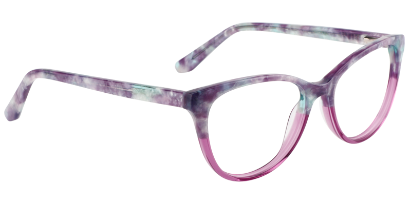 Cateye Purple Pattern Glasses3