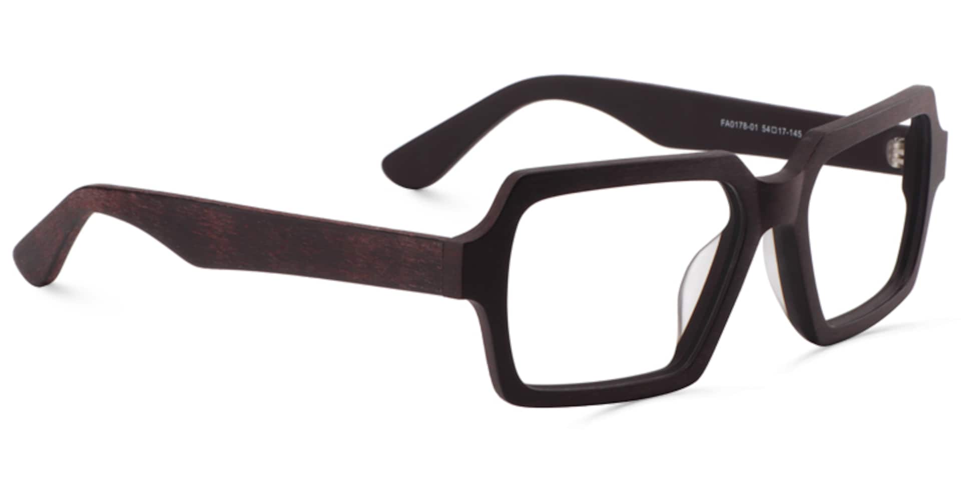 Arthur Geometric Brown Glasses | Zeelool Glasses2