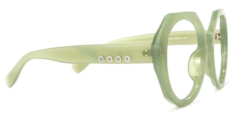 Skylar Geometric Cameo-Green Glasses | Zeelool Glasses3