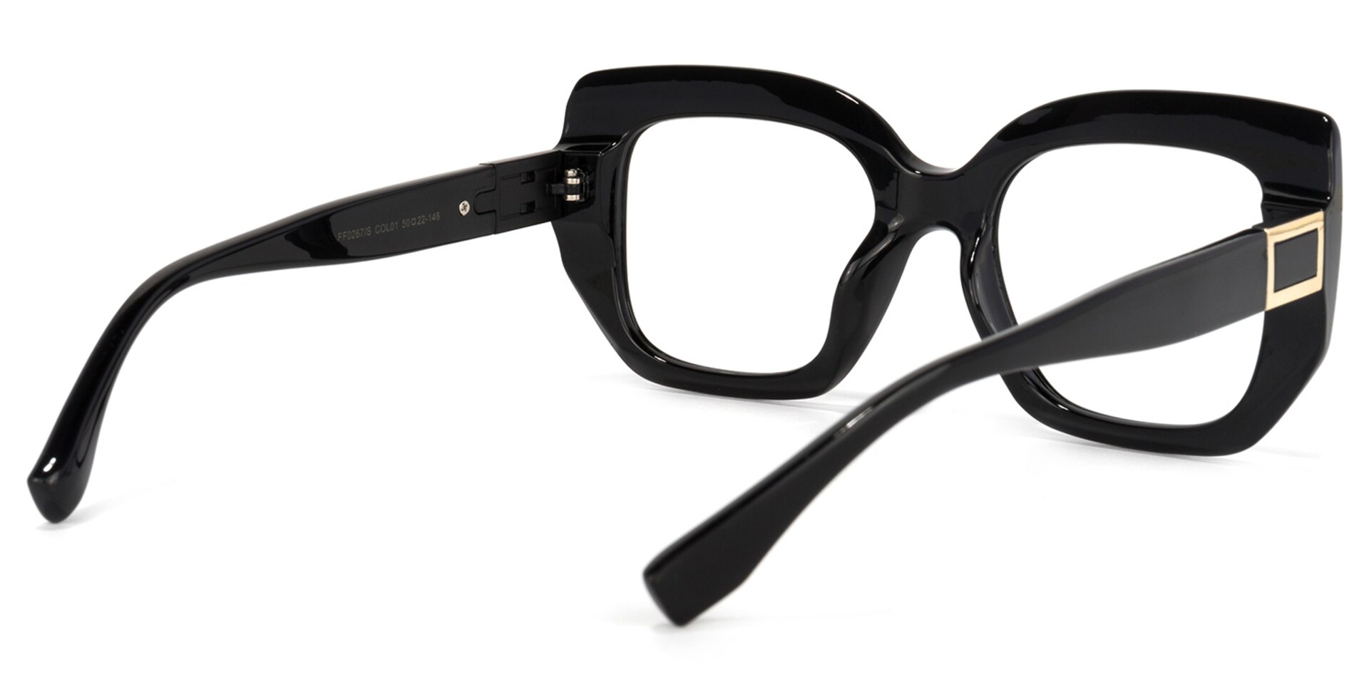Sienna Square Black Glasses | Zeelool Glasses4