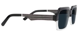 Jack Rectangle Black & Clear Sunglasses2