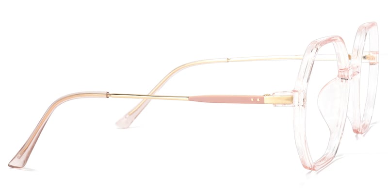 Tanner Geometric Pink Glasses | Zeelool Glasses3