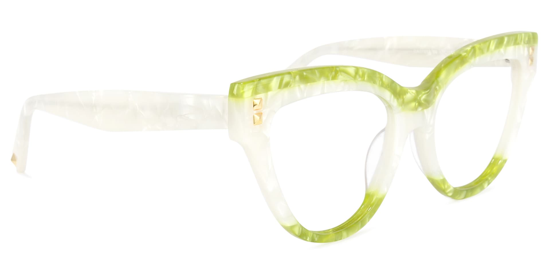 Cascata Cateye Green Glasses | Zeelool Glasses2
